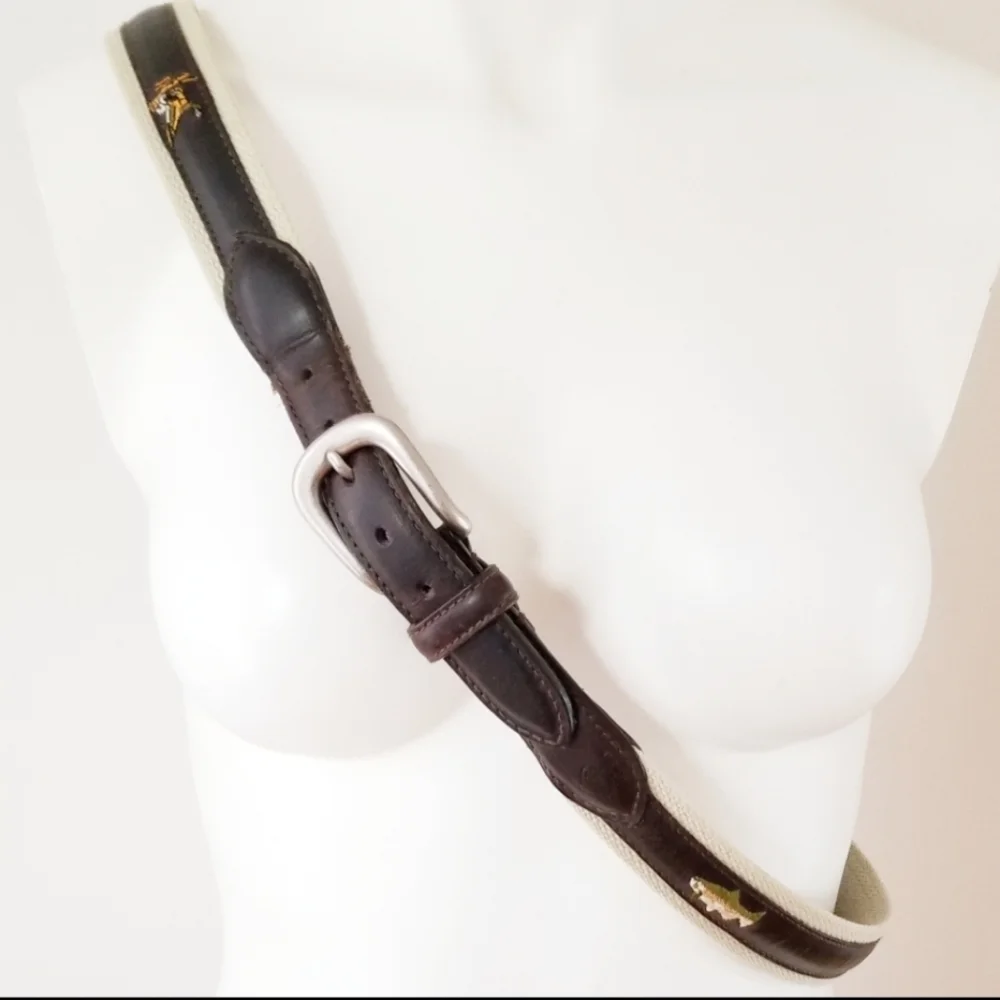 VTG Columbia Mens Fishing Hunting Leather Belt